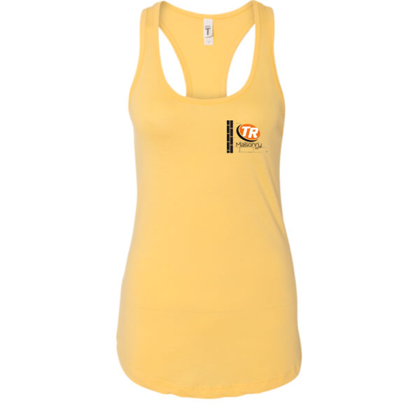 TR Masonry - Next Level - Women's Ideal Racerback Tank - Printed Logo Thumbnail