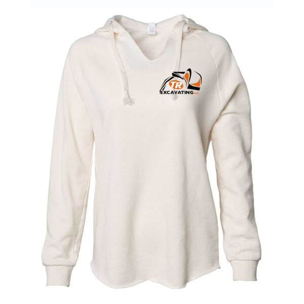 Independent Trading Co. Women's Lightweight Wave Wash Hoodie - Printed Logo Thumbnail