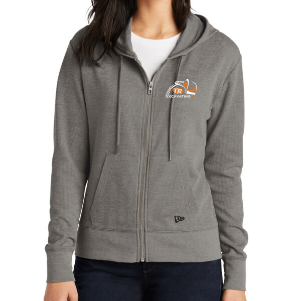 New Era® Ladies Thermal Full-Zip Hoodie - Embroidered Logo Thumbnail