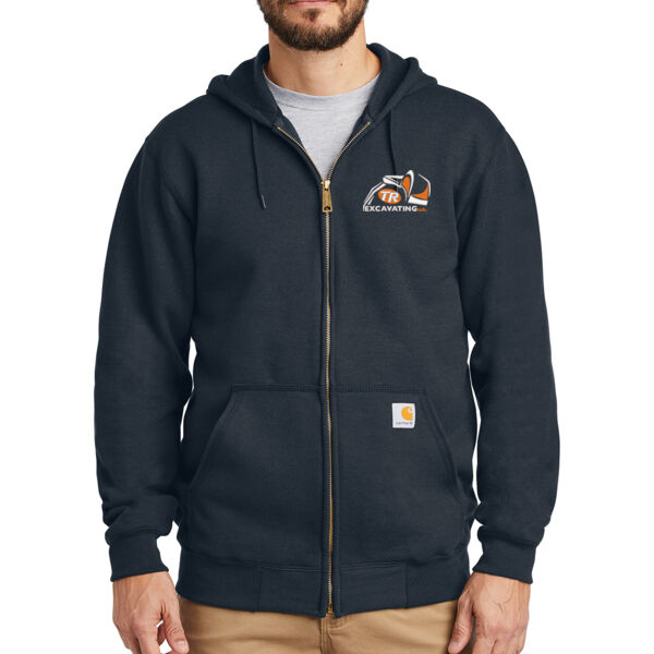Carhartt Midweight Hooded Zip-Front Sweatshirt - Embroidered Logo Thumbnail