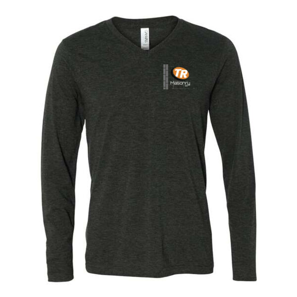 BELLA + CANVAS - Long Sleeve V-Neck Tee - Printed Logo Thumbnail